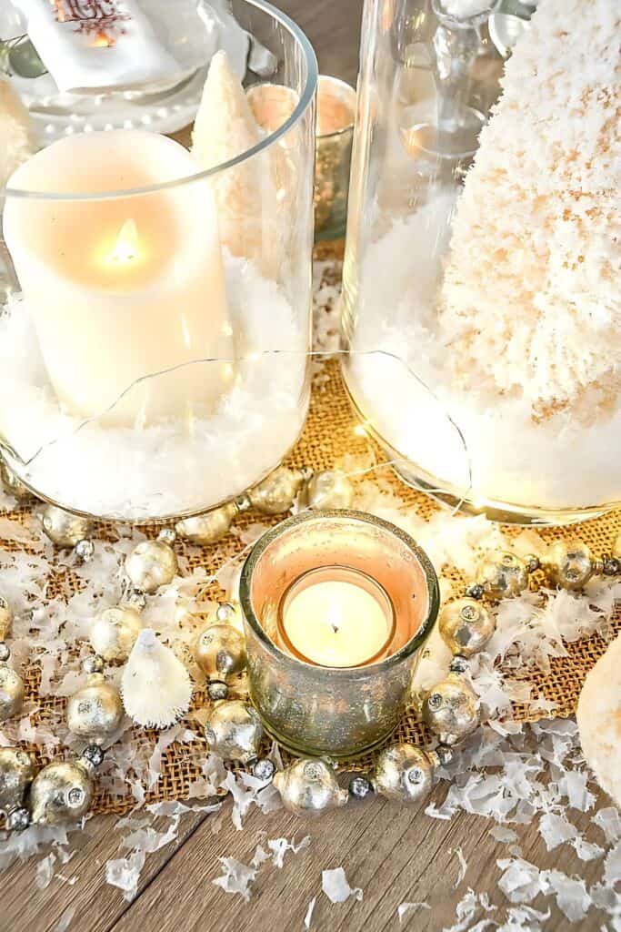 gold Christmas table