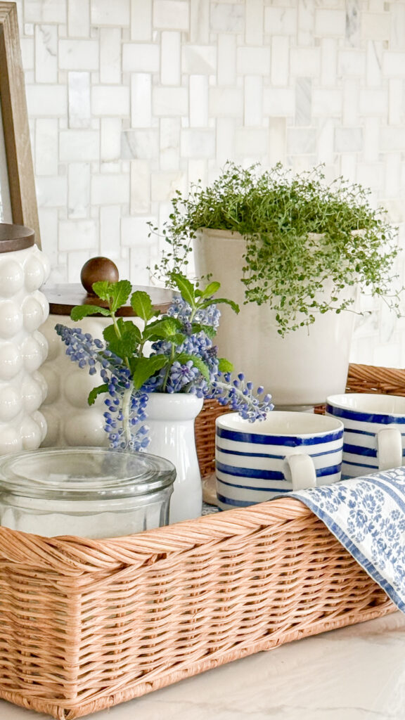 spring coffee bar on a kitchen counter