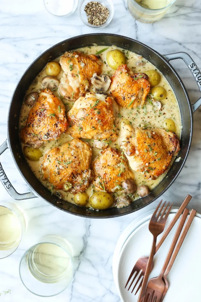 pan of French chicken