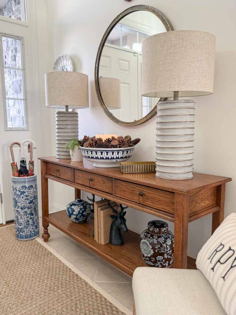 winter foyer ready for company