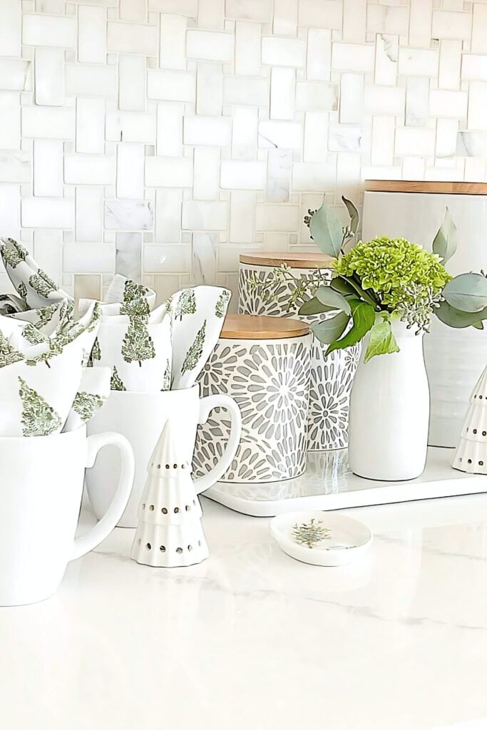 Christmas trees at a Coffee Bar