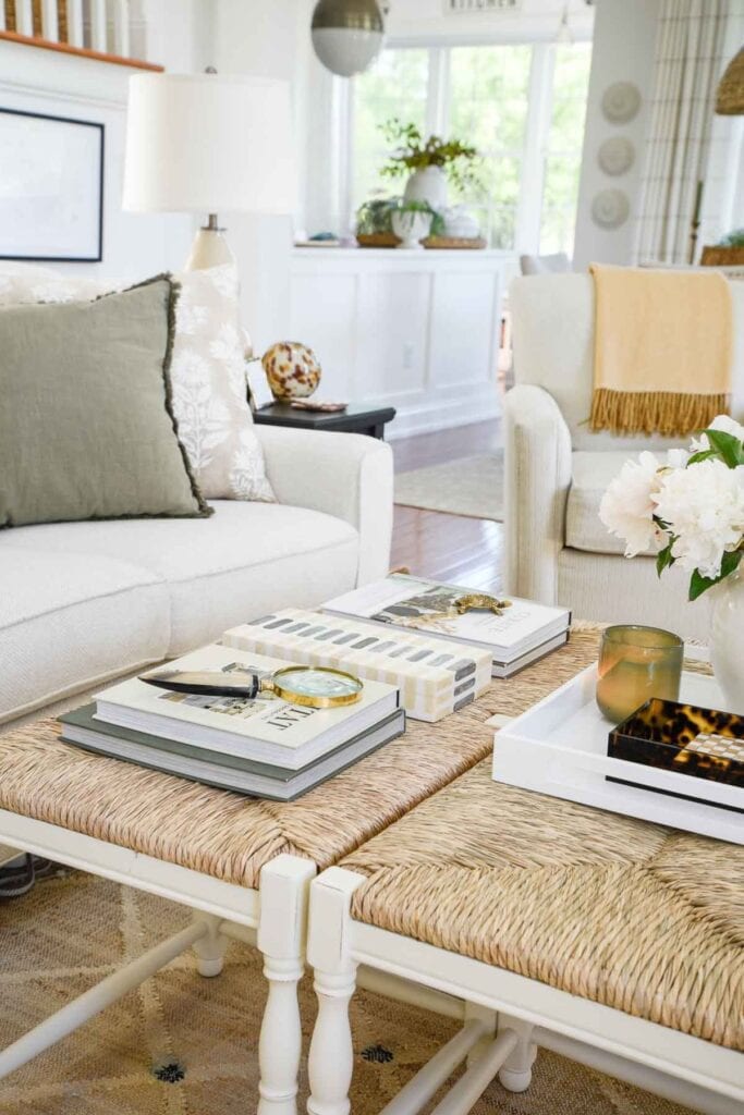 Layering Decor-texture rush coffee table