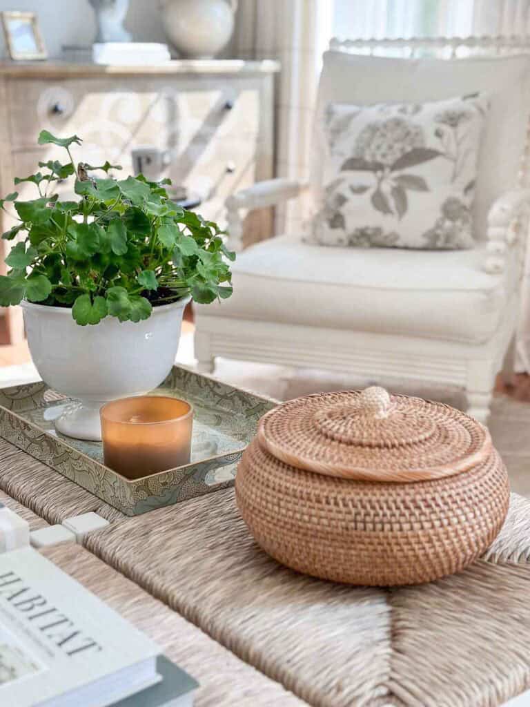 covered round basket