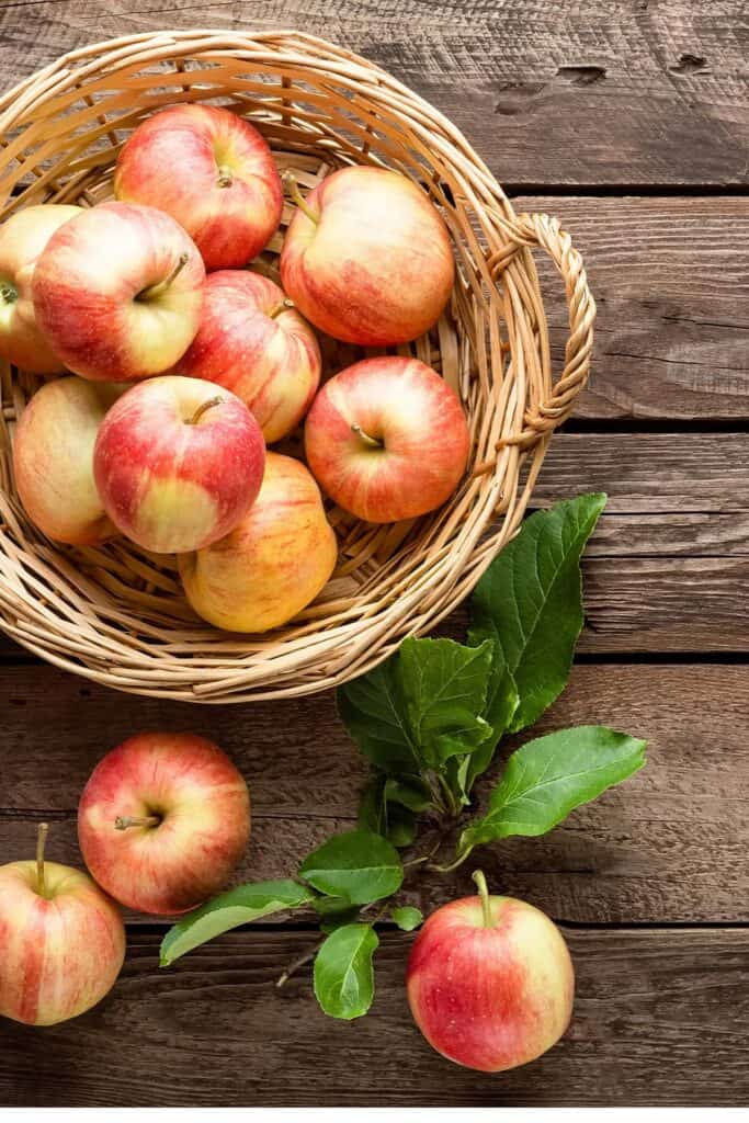 oranges in a wicker basket