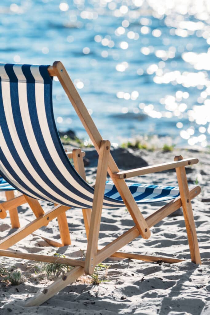 beach chairs on a beach