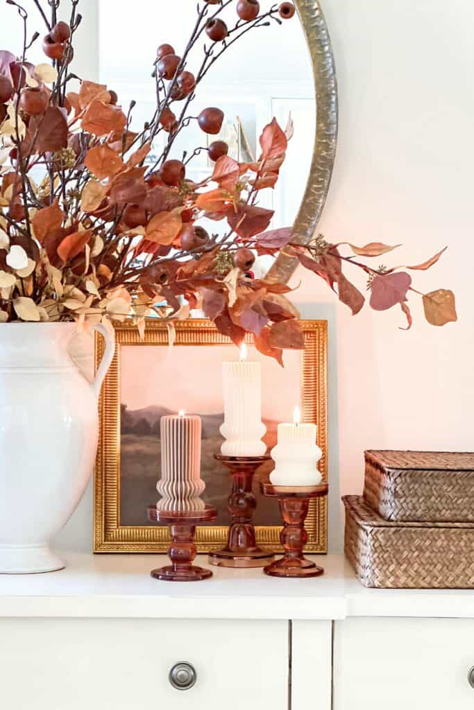 fall oak branches in a large urn-2