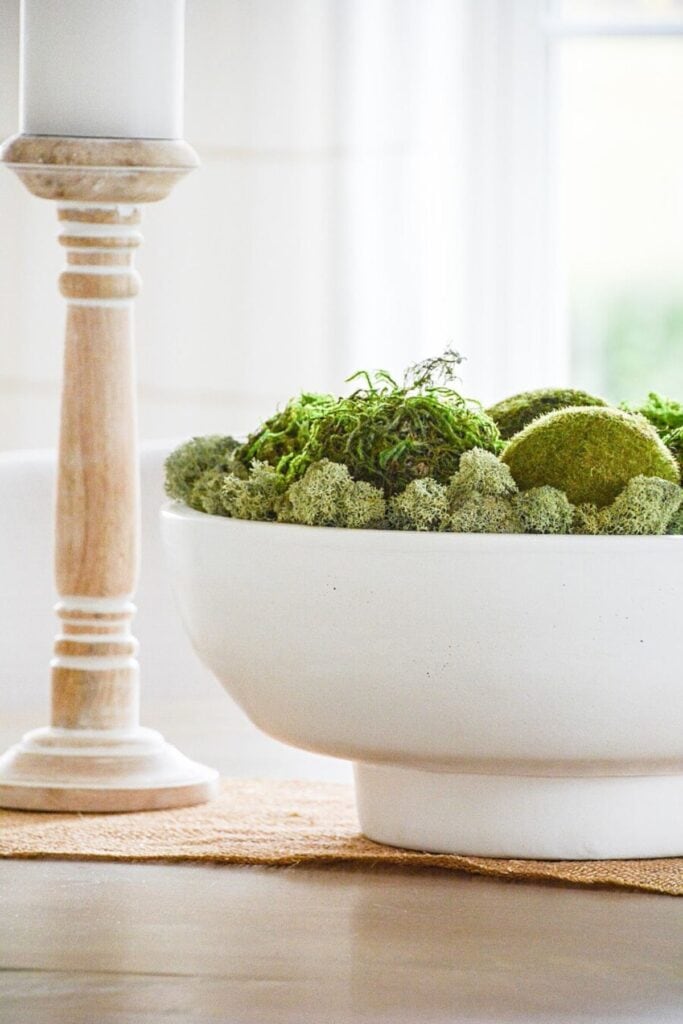 large bowl filled with moss
