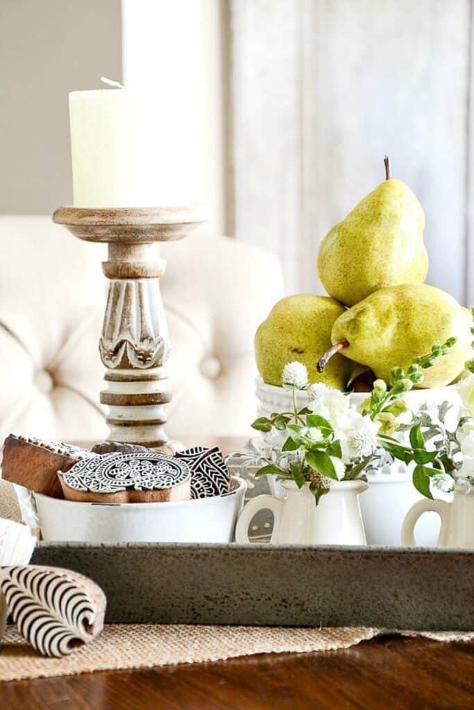 pears in a vignette