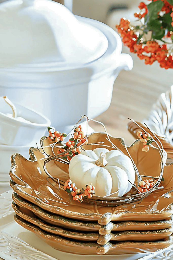 Pumpkin in Candle Ring