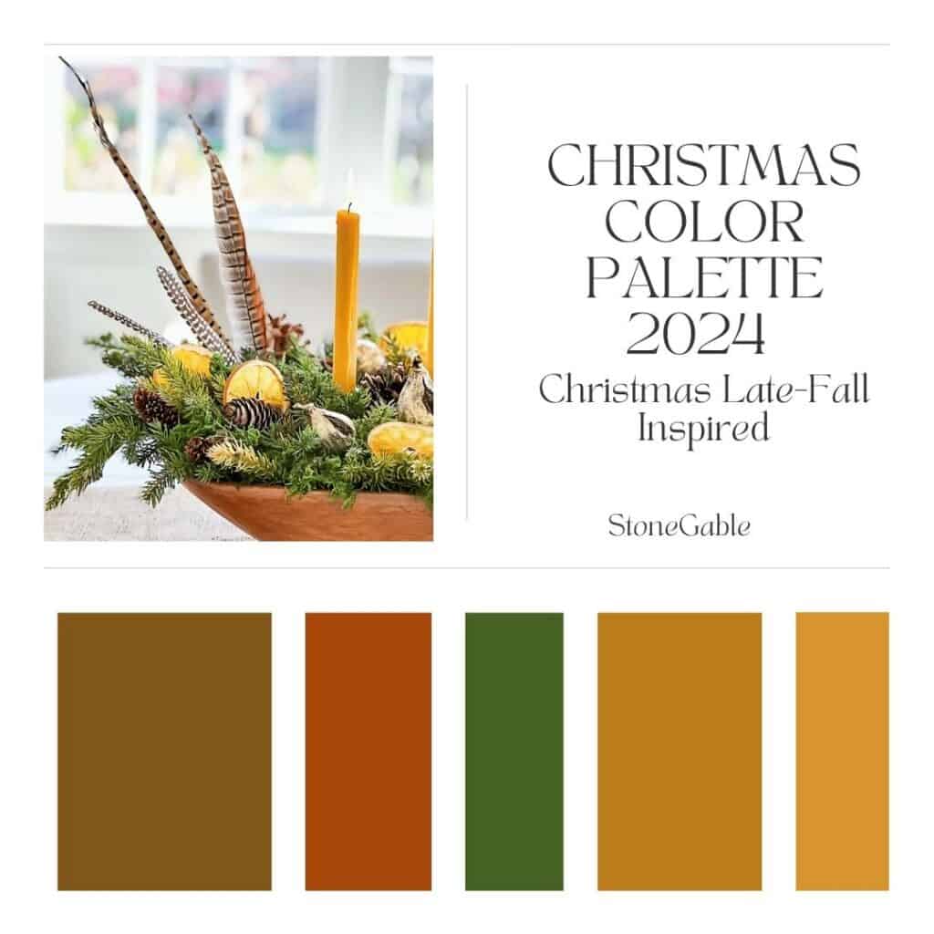 graphic for Christmas color palette 2024