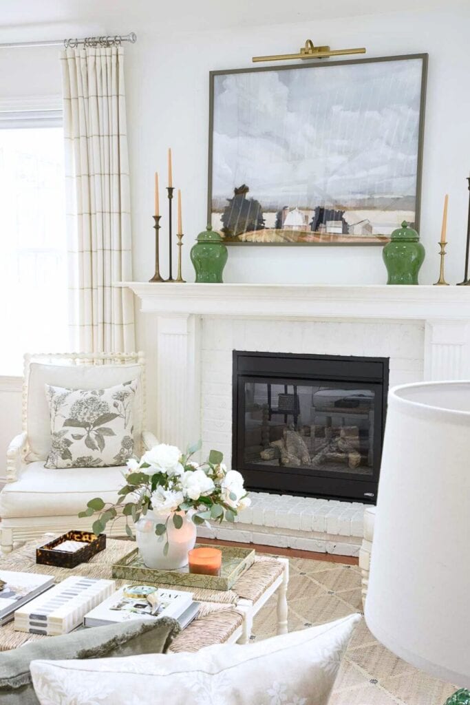 living room with fireplace
