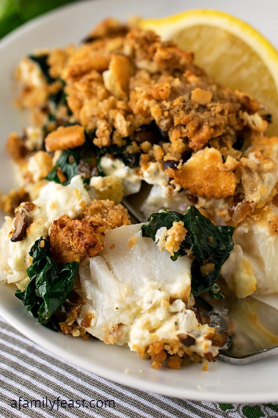 BAKED COD CRUSTED WITH CRUMBLES