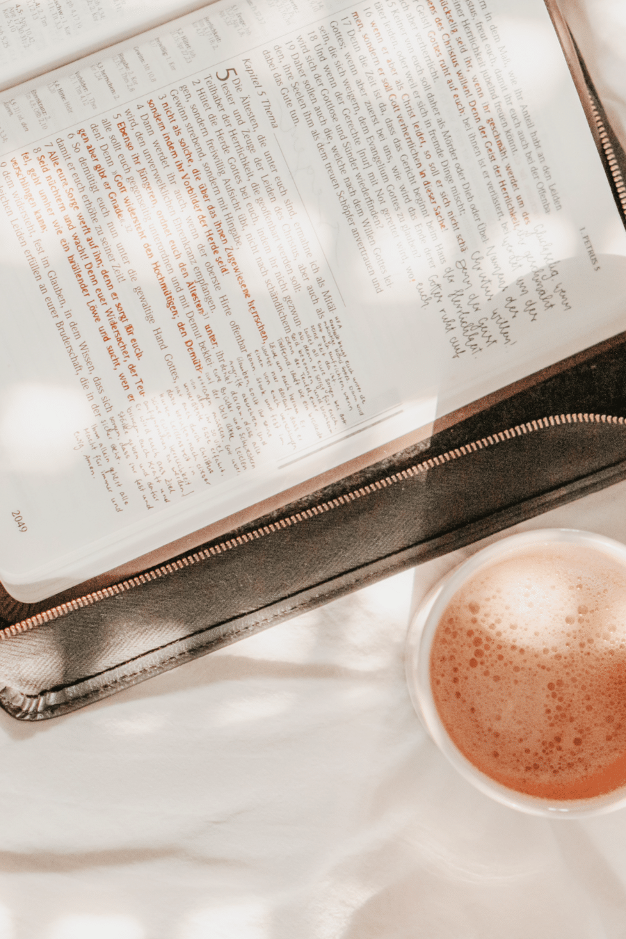 bible and a cup of coffee