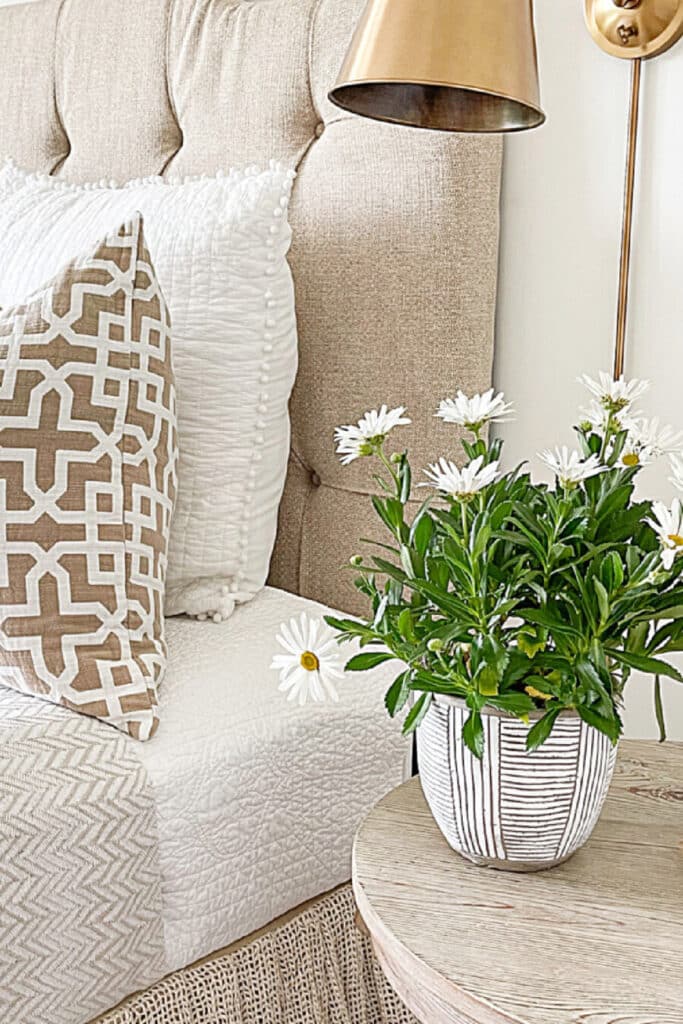 SUMMER GUEST ROOM- FLOWERS ON A TABLE