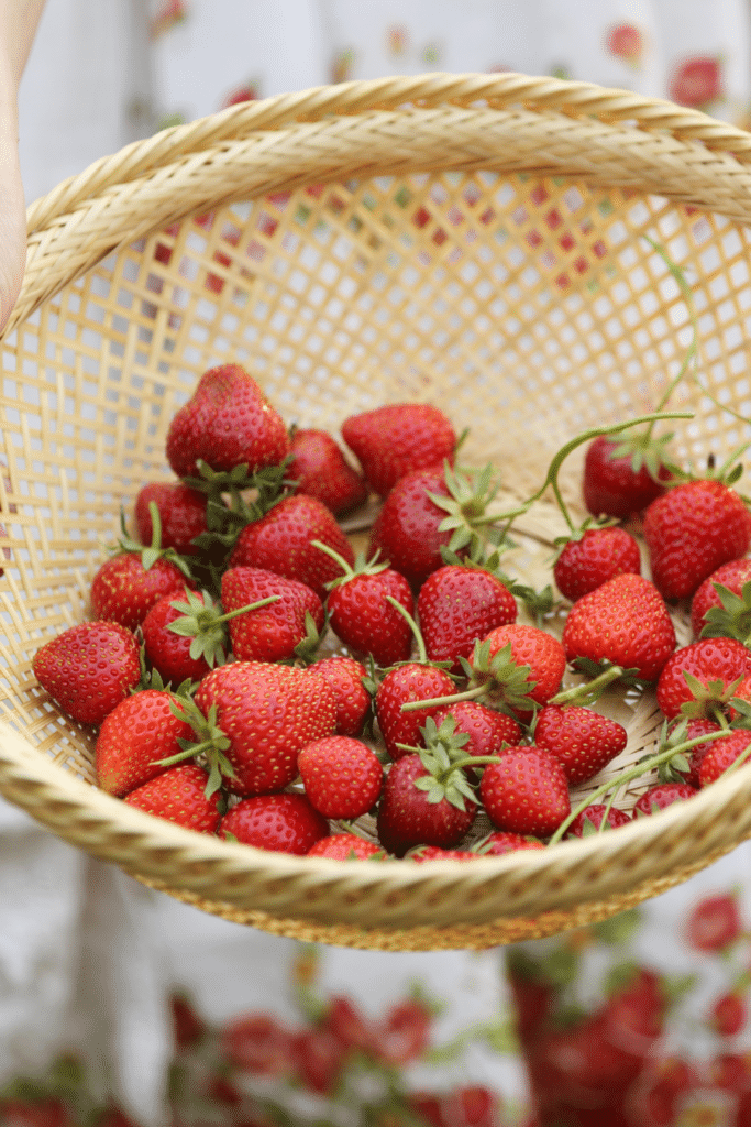 STRAWBERRIES IN A BASKET