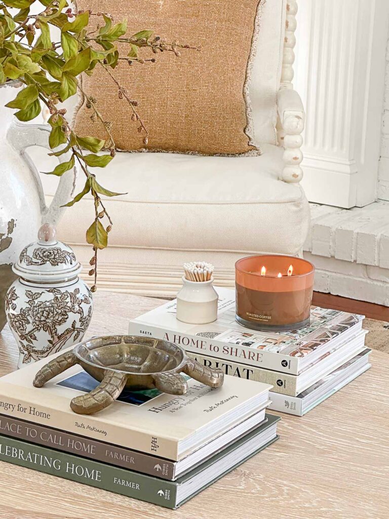 books on a coffee table