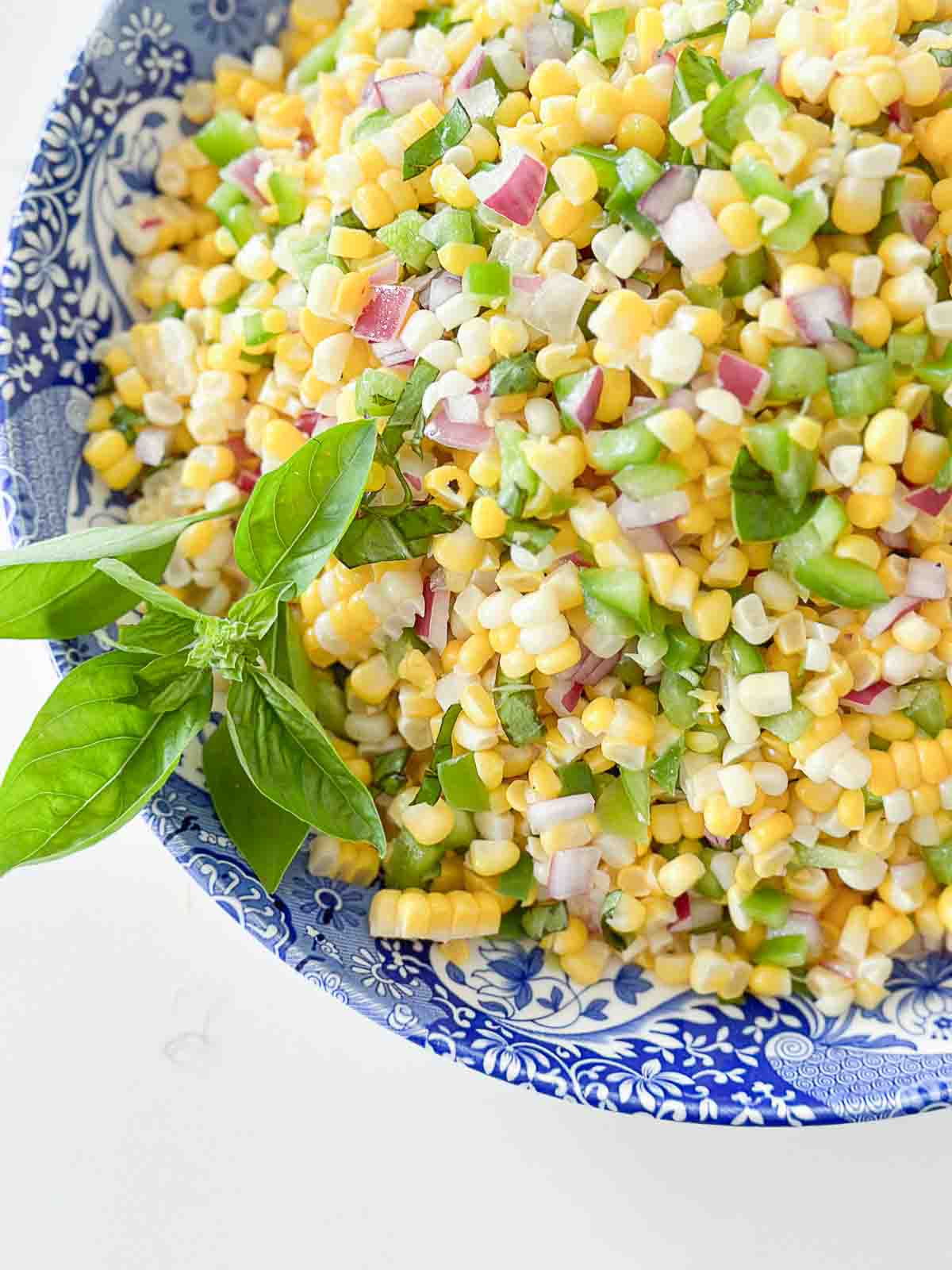 Delicious Fresh Corn Salad With Apple Cider Vinaigrette