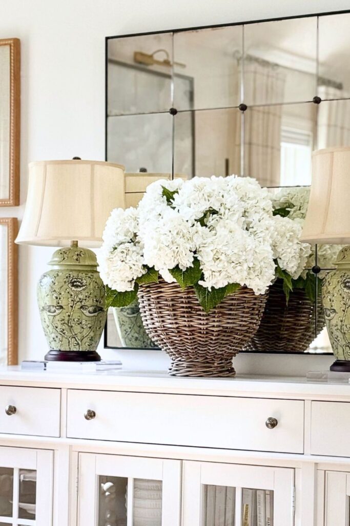 late-summer-decorating-ideas-white-hydrangeas-woven-basket-console.jpg