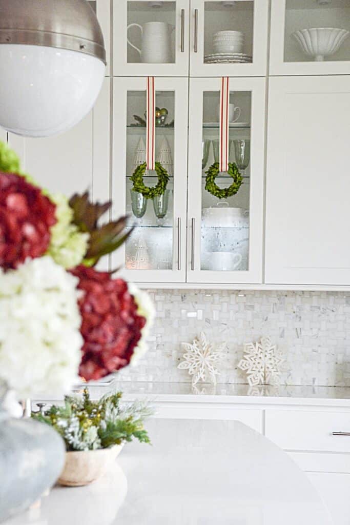 Christmas decorations in the kitchen