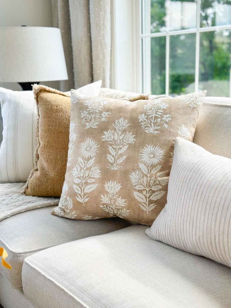 a trio of fall pillows