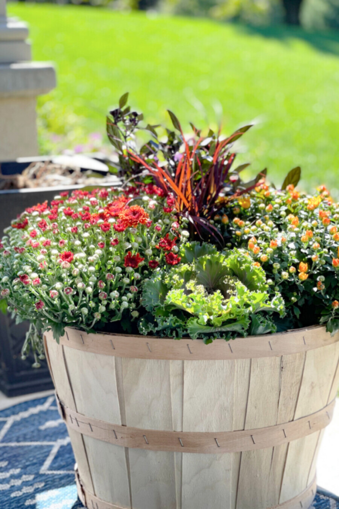 FALL PLANTER - PREPARING THE POT