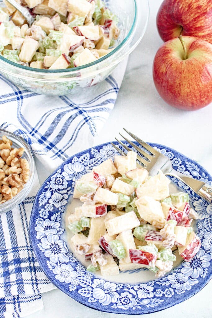 waldorf salad on a plate