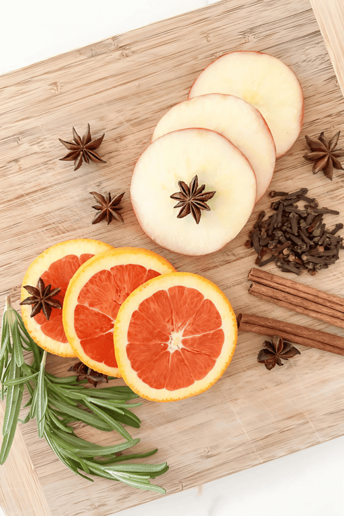 ingredients for fall simmer pot