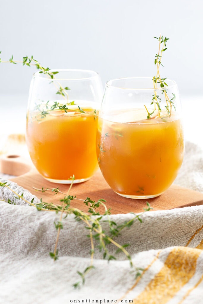apple and ginger beer mocktail