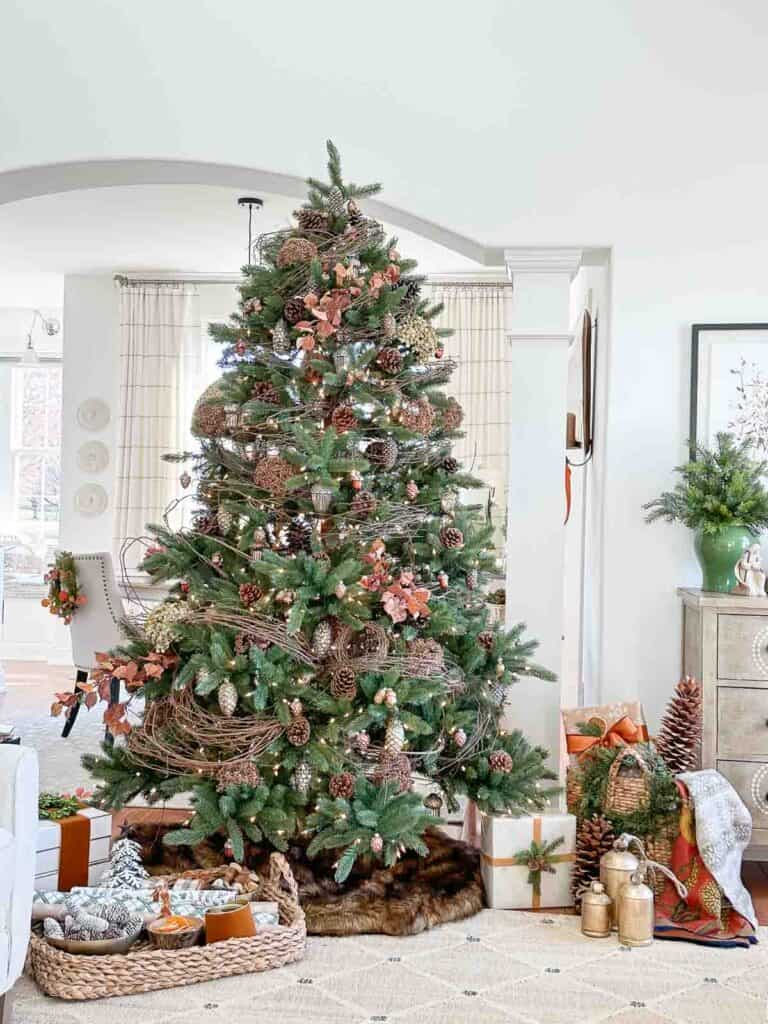 Christmas tree with presents under it