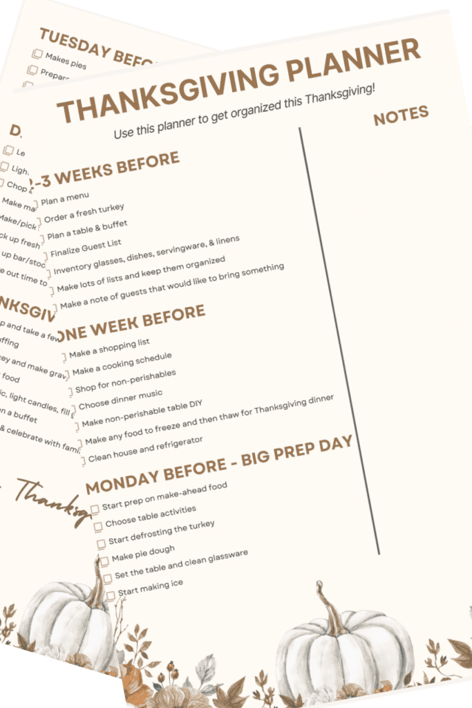 THANKSGIVING PLANNER