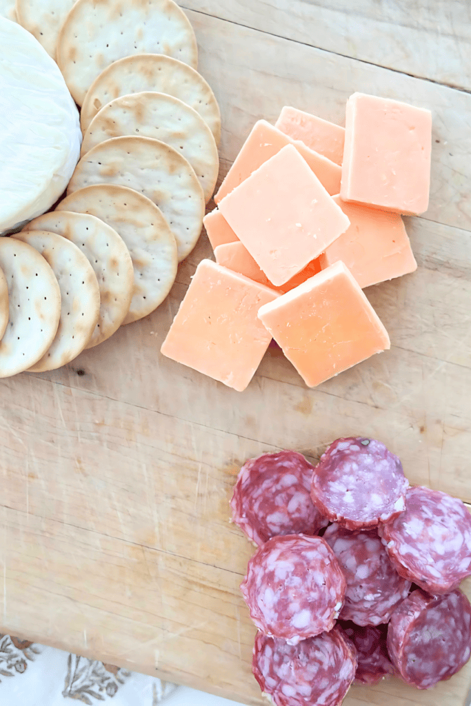 cheese on charcuterie board