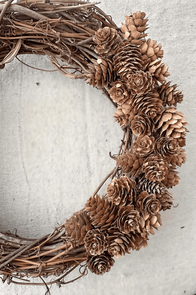 GRAPEVINE WREATH-MINI PINECONE WREATH