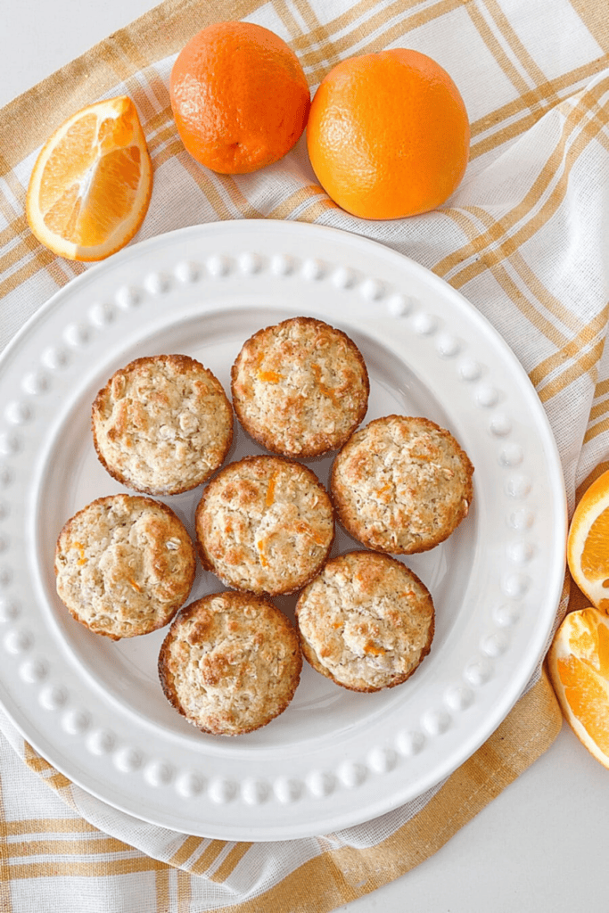 orange oatmeal muffins