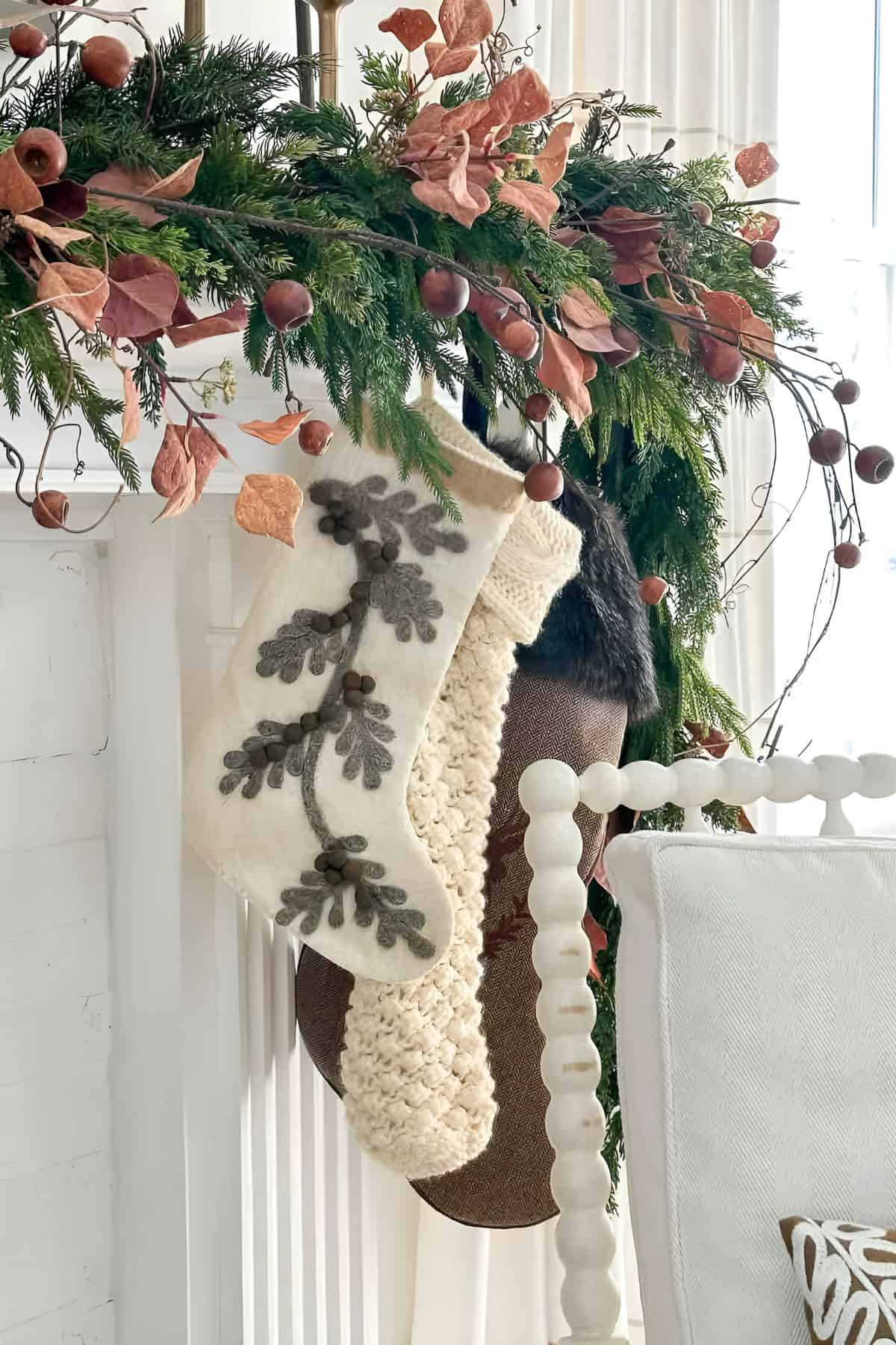 stocking hung on the mantel