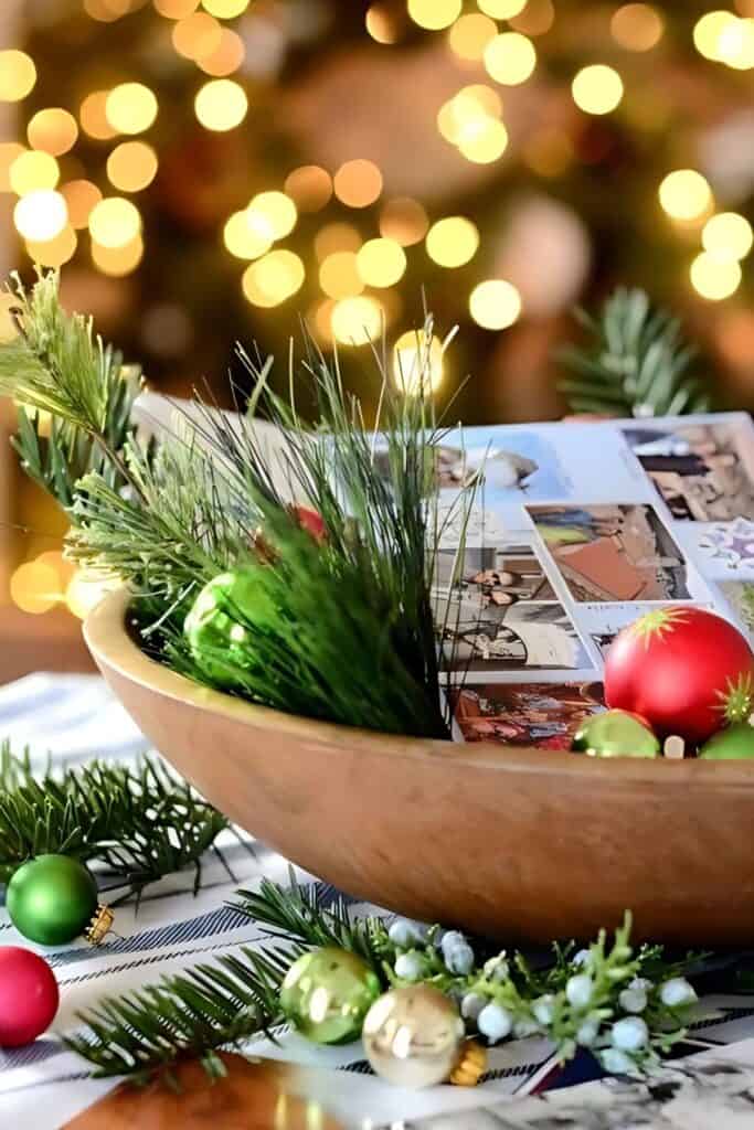 Christmas Cards in a bowl-e