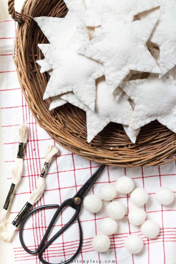 basket of handmade stars
