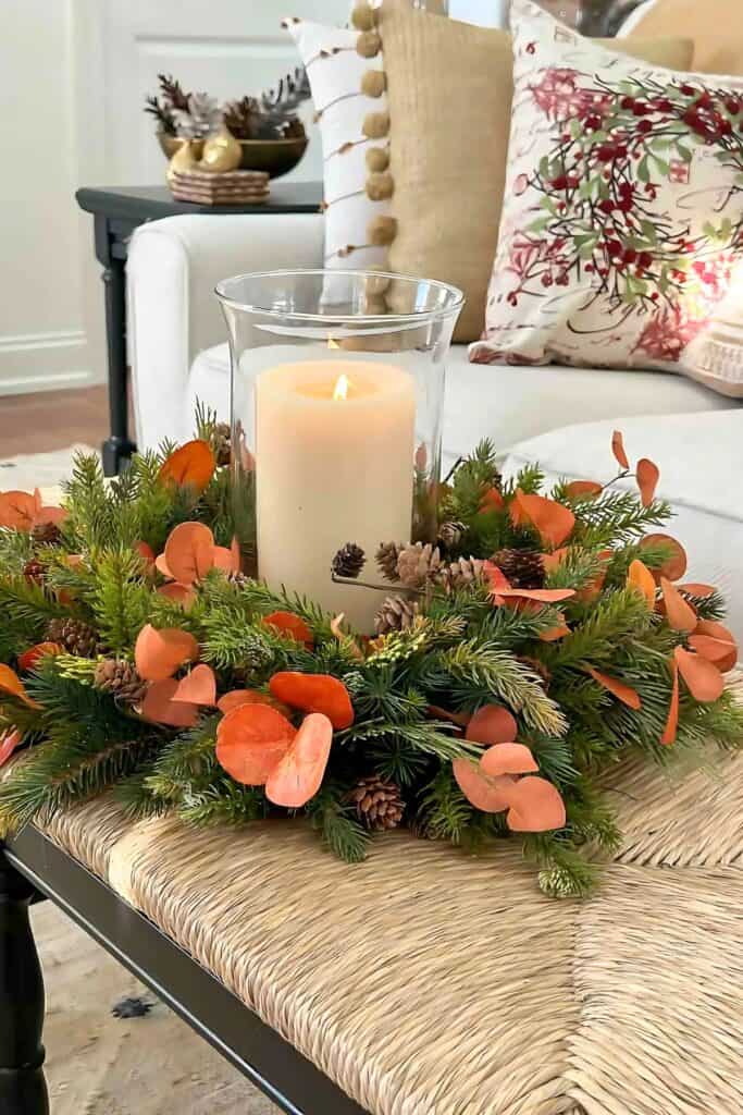 wreath as candle ring 3