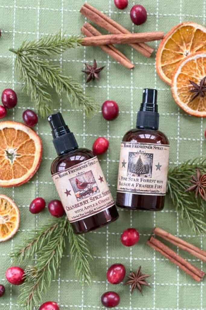 Room sprays and other Christmas elements