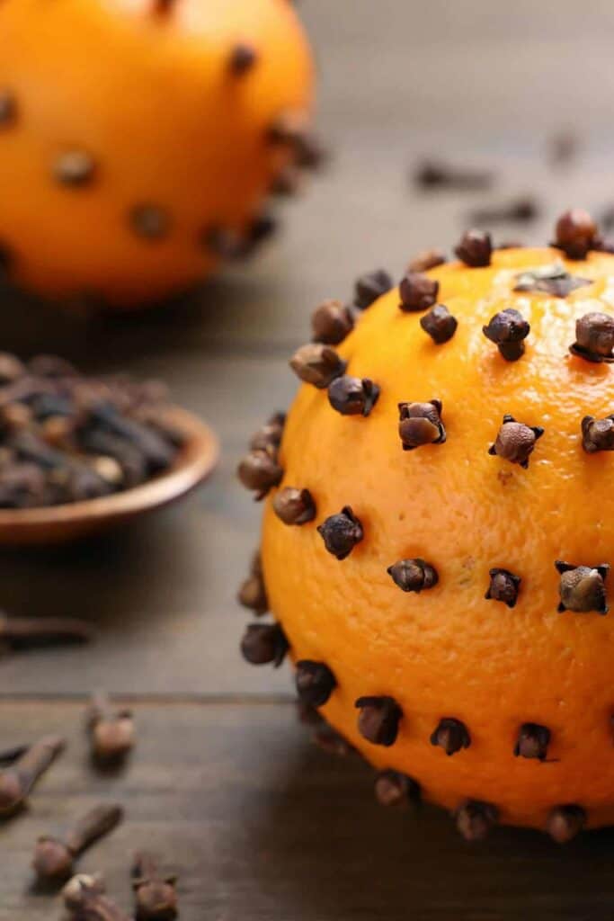 clove studded oranges