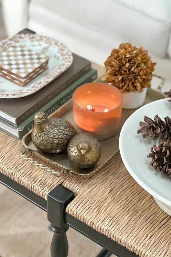 winter coffee table decor