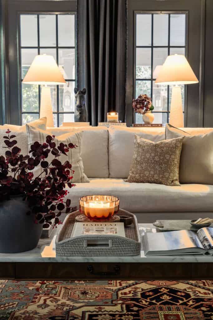 beautiful rich colored living room