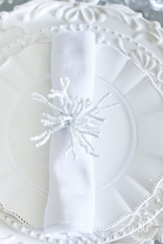 white place setting