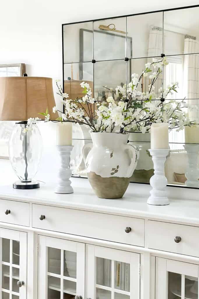 timeless white buffet