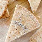 SHORTBREAD COOKIE RECIPE- COOKIES ON A CUTTING BOARD 2