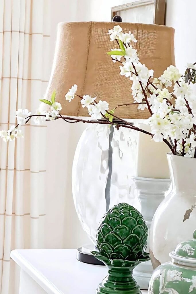 cherry blossoms in an urn