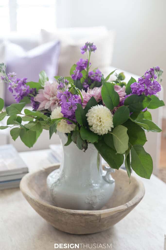 pitcher with beautiful flowers
