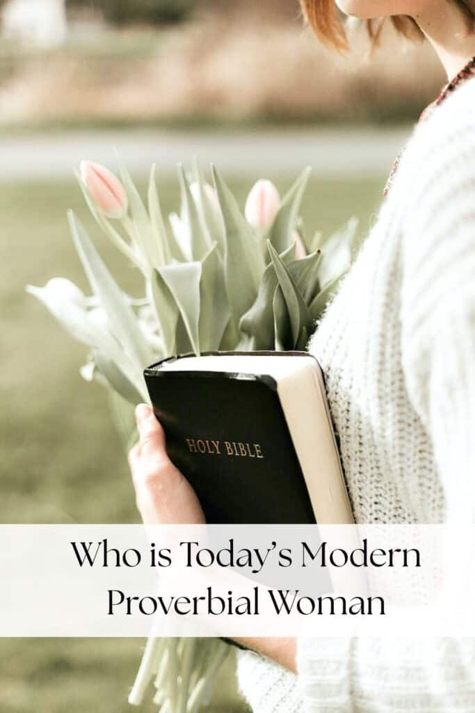 a woman carrying a Bible