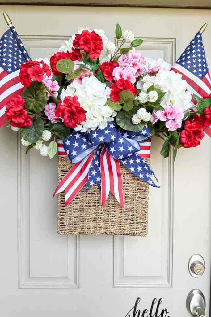 PATRIOTIC DOOR BASKET