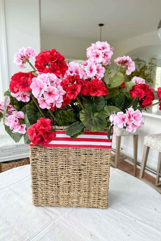 pink geraniums