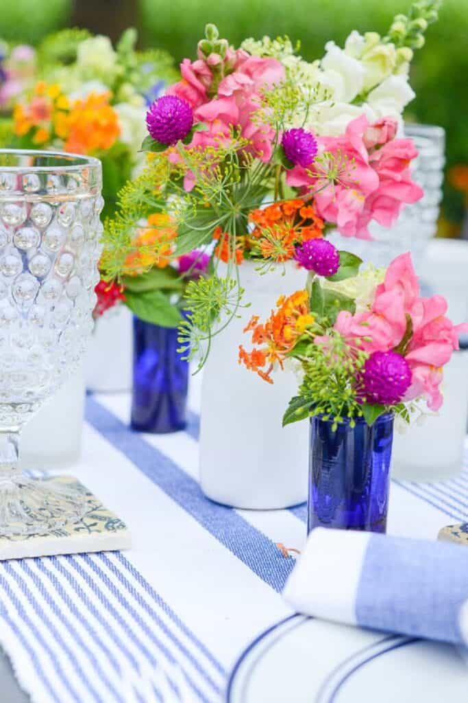 flowers on a summer table